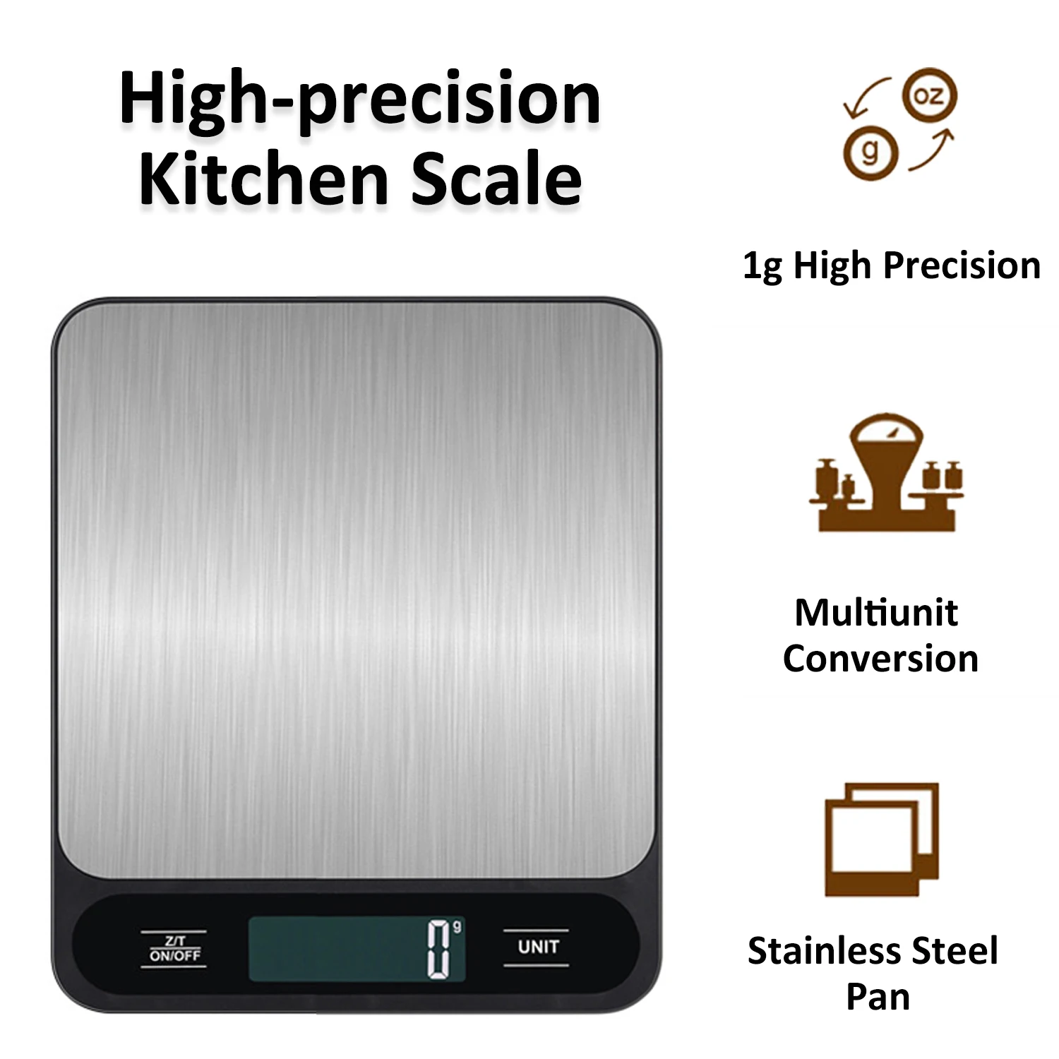 5/10kg Digital Kitchen Scale 1g High Precision Electronic Scale Multi-unit Conversion Baking Food Gram Measuring Scale Balance