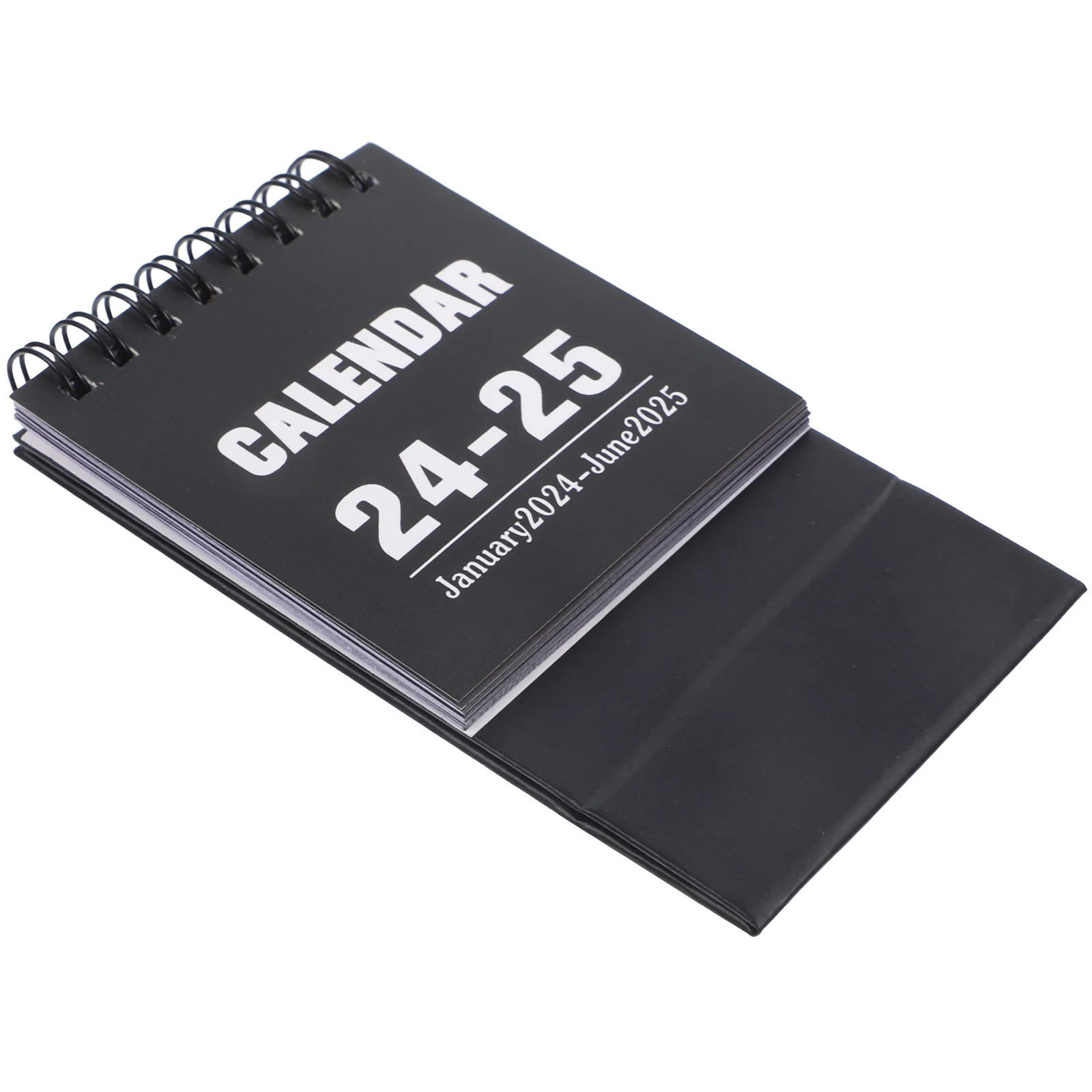 

Mini Desktop Calendar 2024 Thick Material Office Home Decor Monthly Memo Flip Page Black Man Table Freestanding Modern