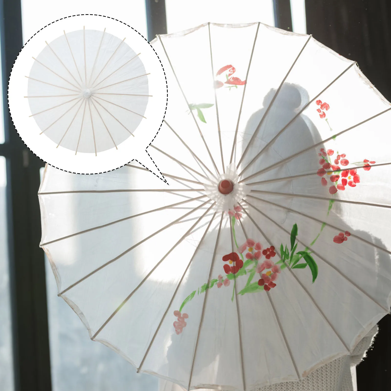 

2pcs Paintable Blank Umbrella Craft Unfinished Oil paper Small Kids Graffiti DIY Art Project Safe Material Home Use