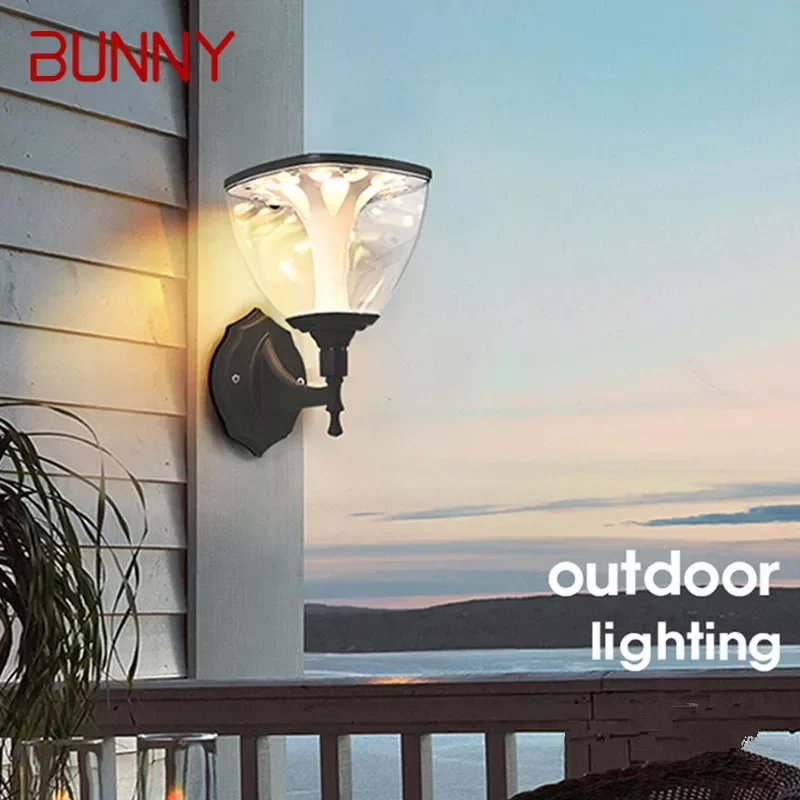 BUNNY Contemporary Solar Outdoor Wall Lamps Simplicity Waterproof Creative Balcony Hallway Courtyard Villa Gate Hotel