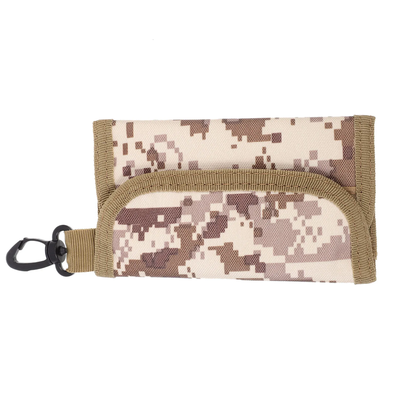 

Outdoor Wallet Portable Bag Holder Cards Storage Case Keychain Camouflage Pouch Nylon Durable Premium Material Practical Use