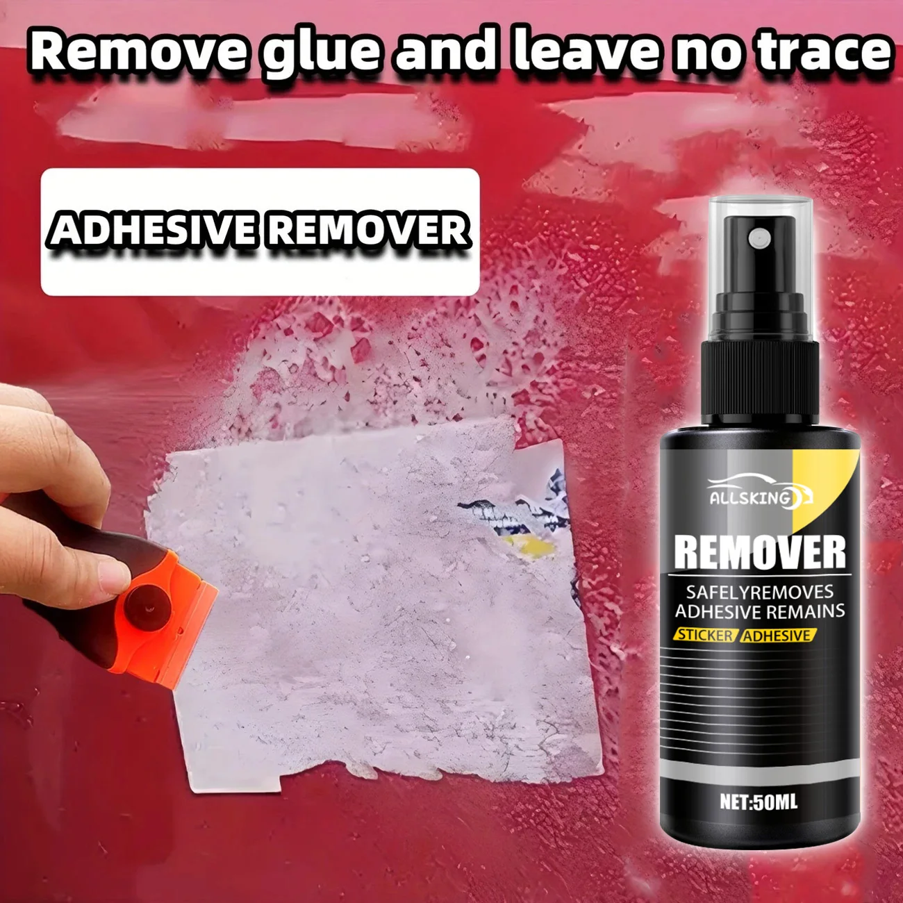 

50ml Multi-Purpose Adhesive Remover for Cars - Versatile Glue Cleaner Ideal for Glass Stickers & Double-Sided Tape