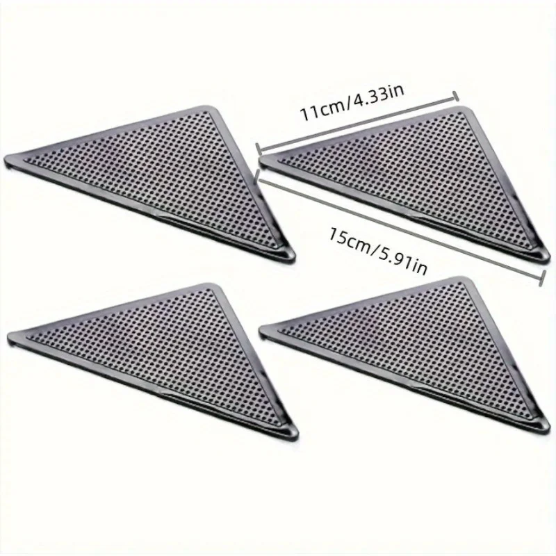 4Pcs8pcs/set Triangle Washable Reusable Rug Gripper Anti-skid Rubber Mat Non Slip Patch Tape for Tile Floors Carpets Corners Pad