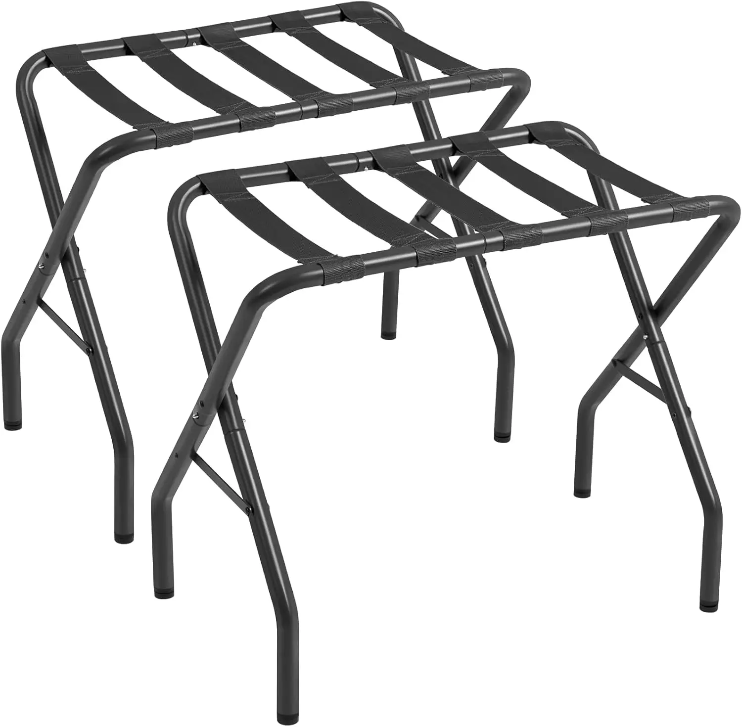 

Foldable Metal Luggage Rack Set of 2, Holds 110 lb, Easy Assembly for Guest Room and Hotel Use