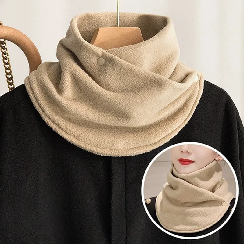 Fleece Neck Scarf Thickened Warmth Soft Neck Sleeve for Men Women Scarves Plush Warm Unisex Double Layer Neckerchief Accessories