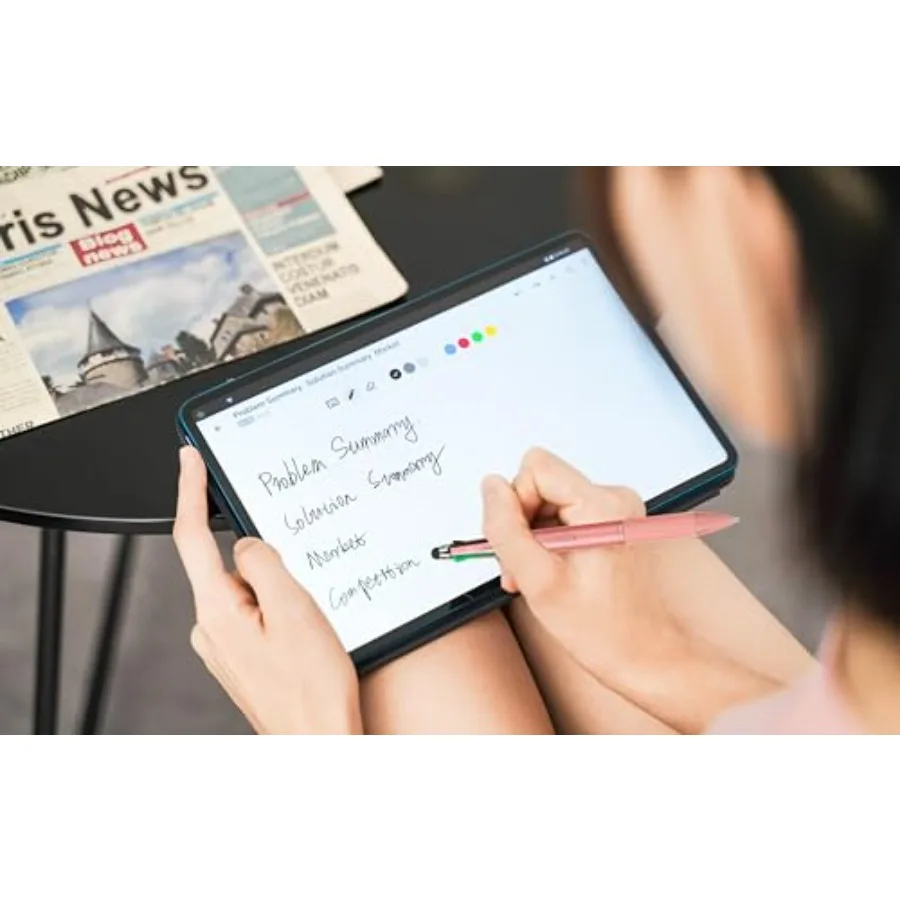 قلم متعدد في أقلام متعددة الألوان مع طرف قلم 4 ألوان ملحقات قلم Nue لأقلام ستايلس للعمل لشاشات اللمس 1.0 مللي متر Ballp