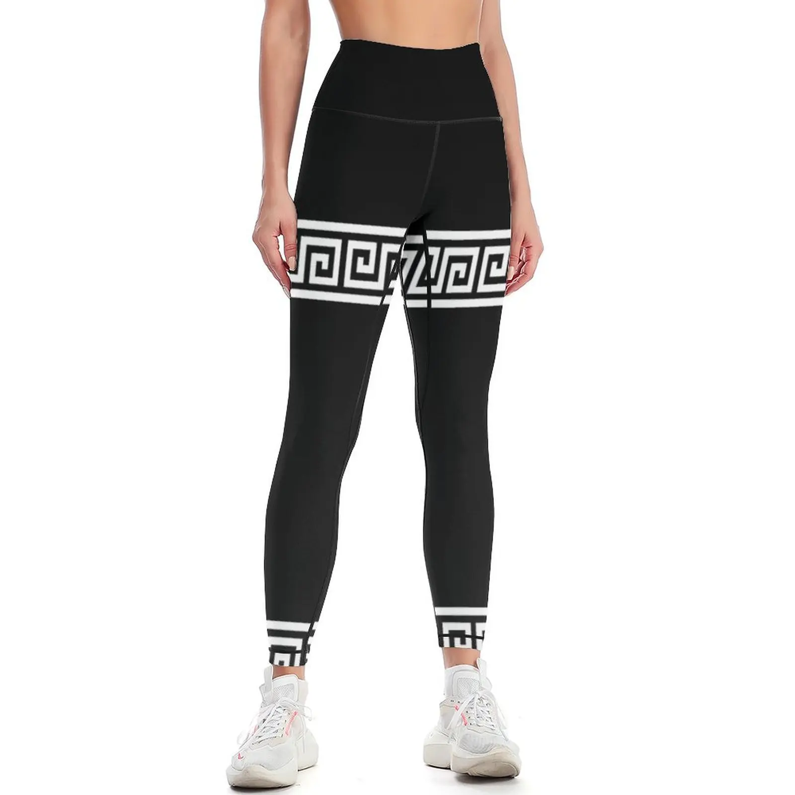 

Леггинсы с греческим геометрическим узором, спортивные рубашки, женская спортивная одежда для фитнеса, женские леггинсы