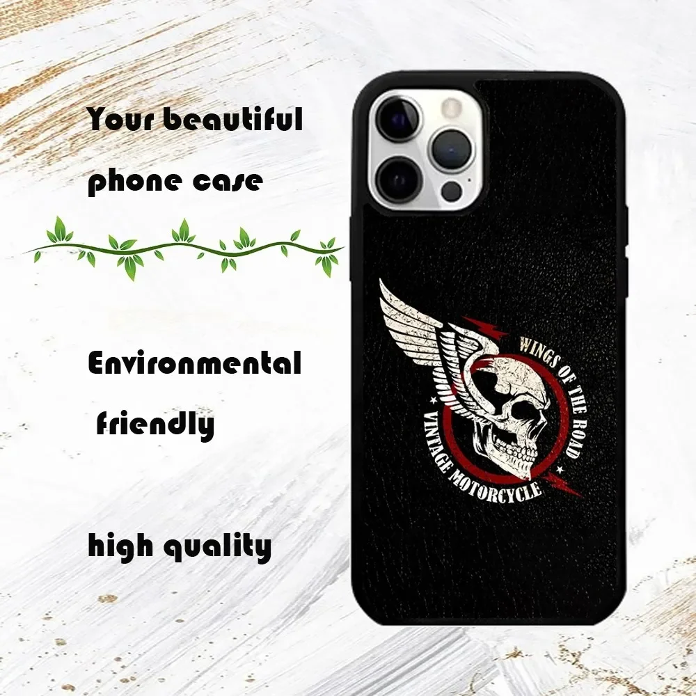 A-Affliction Skull American customs Phone Case For iPhone 16 15 14 13 12 11 Pro Max Plus Mini PC Fashion mirror phone case