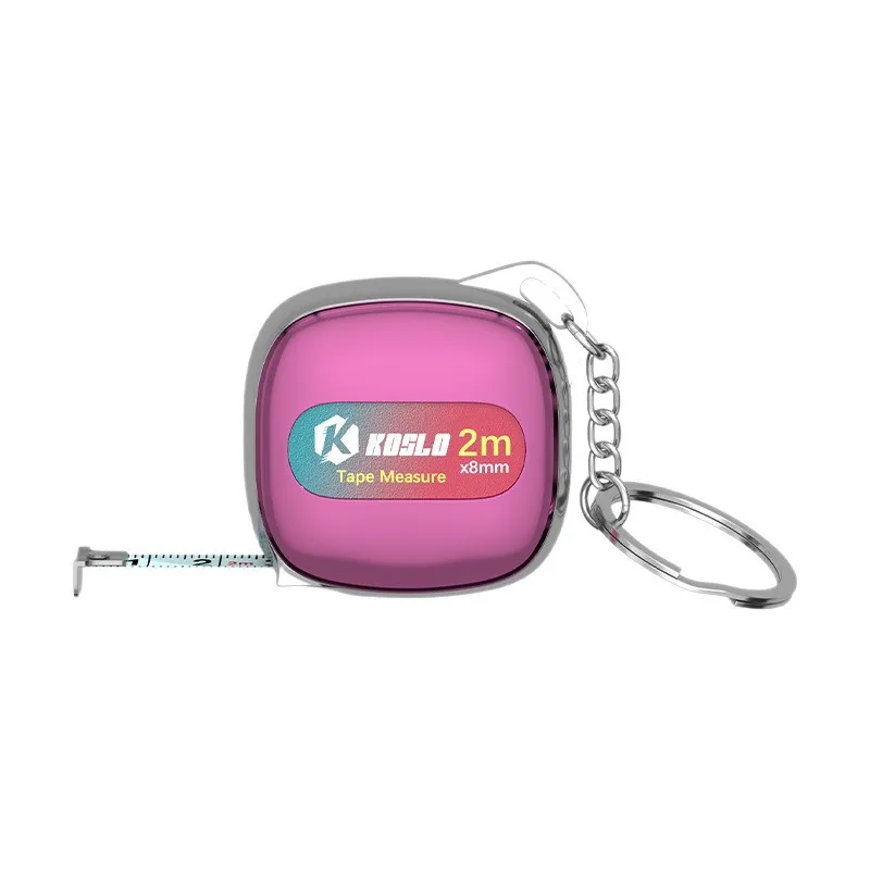 2m Metric Colorful Tape Measure Keychain Portable Body Measuring Ruler