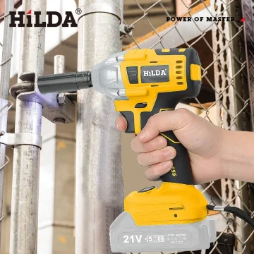 

HILDA 21V Electric Impact Wrench Rechargeable 1/2 Socket Wrench Cordless Without Battery