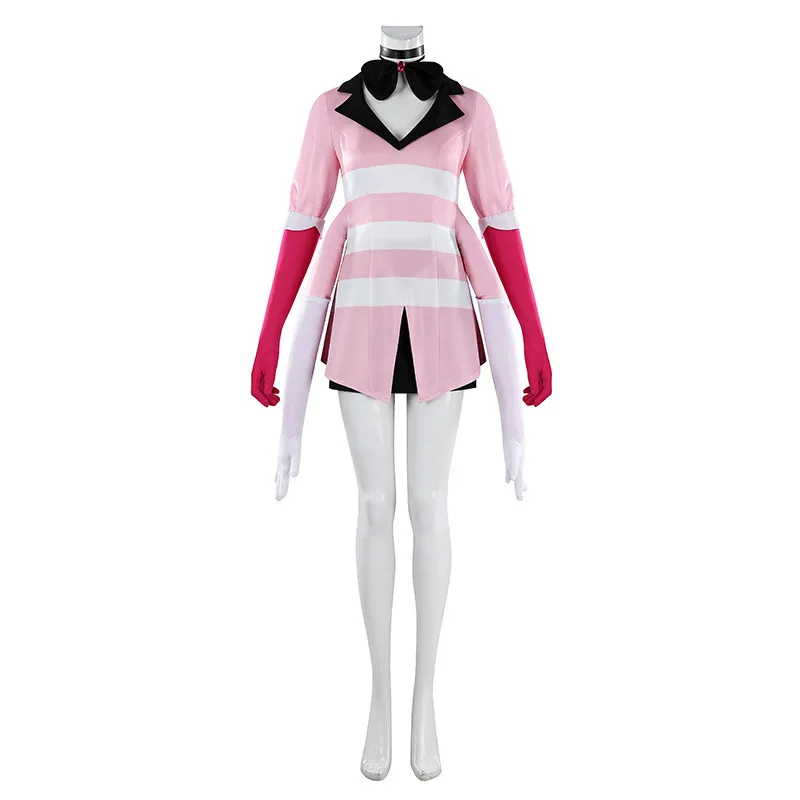 

Angel Cosplay Dust Cartoon Hotel Costume Pink Anime Girls Women Adult Halloween Carnival Roleplay Suit
