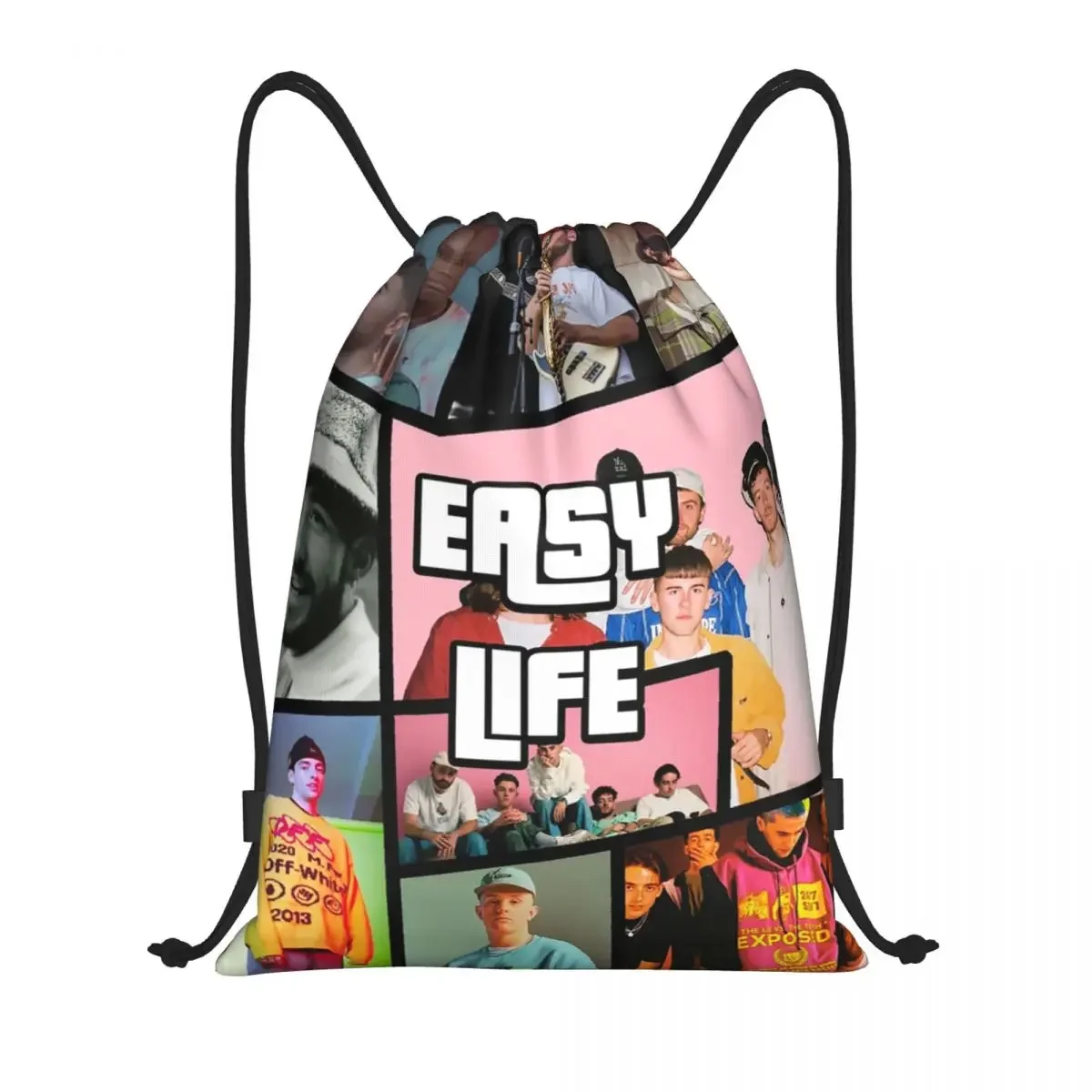 

Custom Grand Theft Auto Cartoon Video Game Drawstring Bags for Shopping Yoga Backpacks Women Men Sports Gym Sackpack