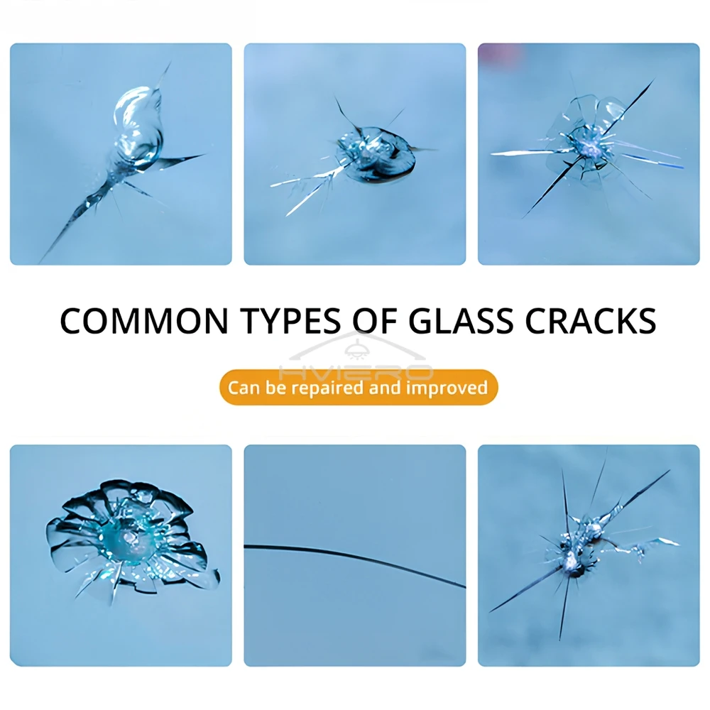 Car Windshield Repair Resin Kit Tools Windscreen Break Scratch Restoration Protective Stickers Glass Cleaner Care No Trace Wash