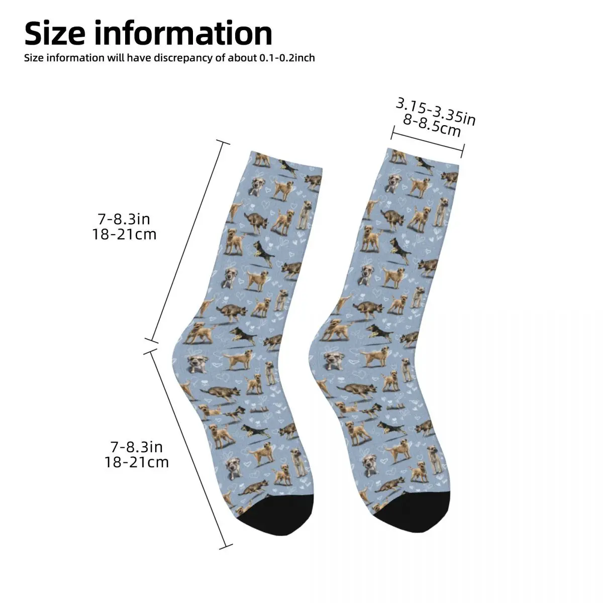 Border Terrier Socks Autumn Dog Breed Stockings Elegant Couple High Quality Socks Graphic Skateboard Anti Skid Socks