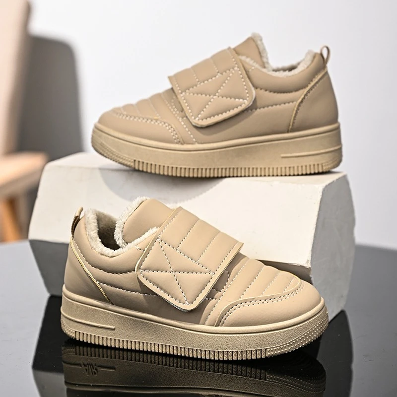 

Children's Warm Fleece Cotton Shoes, 2025 Winter New Style Anti-slip and Wear-resistant Casual Snow Boots