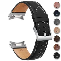 No Gaps Leather Strap for Samsung Galaxy Watch 6 4 Classic 47 43mm 46mm 42mm Band for Watch 7 6 5 4 40mm 44mm 5Pro 45mm Bracelet