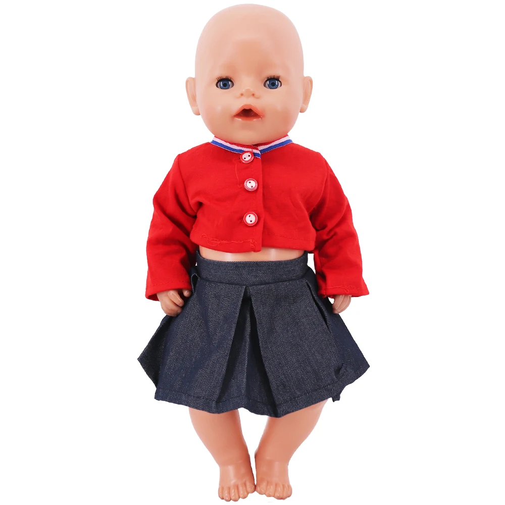 Lovely Red Series Doll Accessories Clothes Swimwear Mini Bow Dress For 43Cm Rebirth Doll 18Inch Baby Doll DIY Toy Gifts