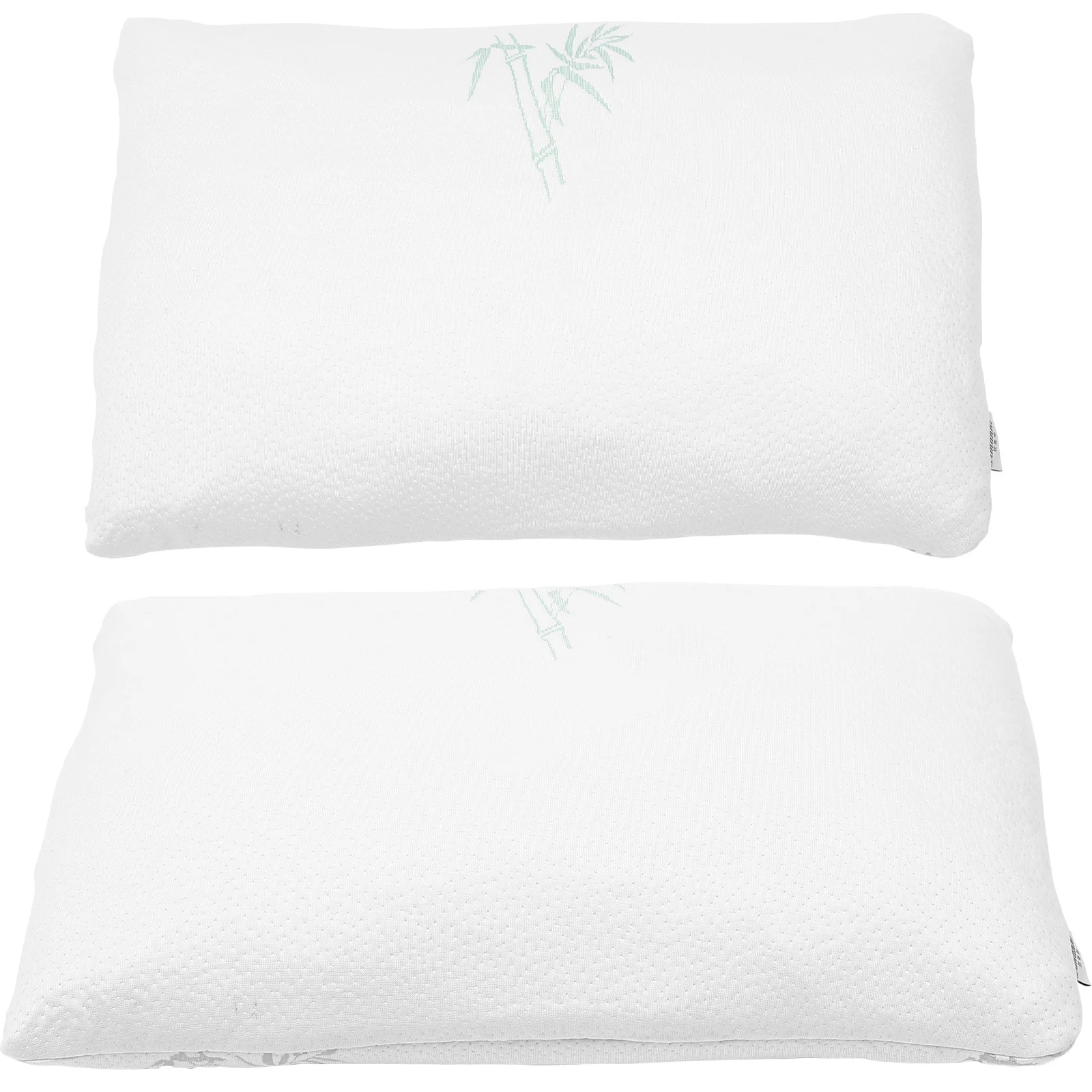

2Pcs Bamboo Fiber Pillow Cover 60x40x12cm Moisture-Permeable Memory Neck Pillows Replacement Case for Back Stomach Sleepers