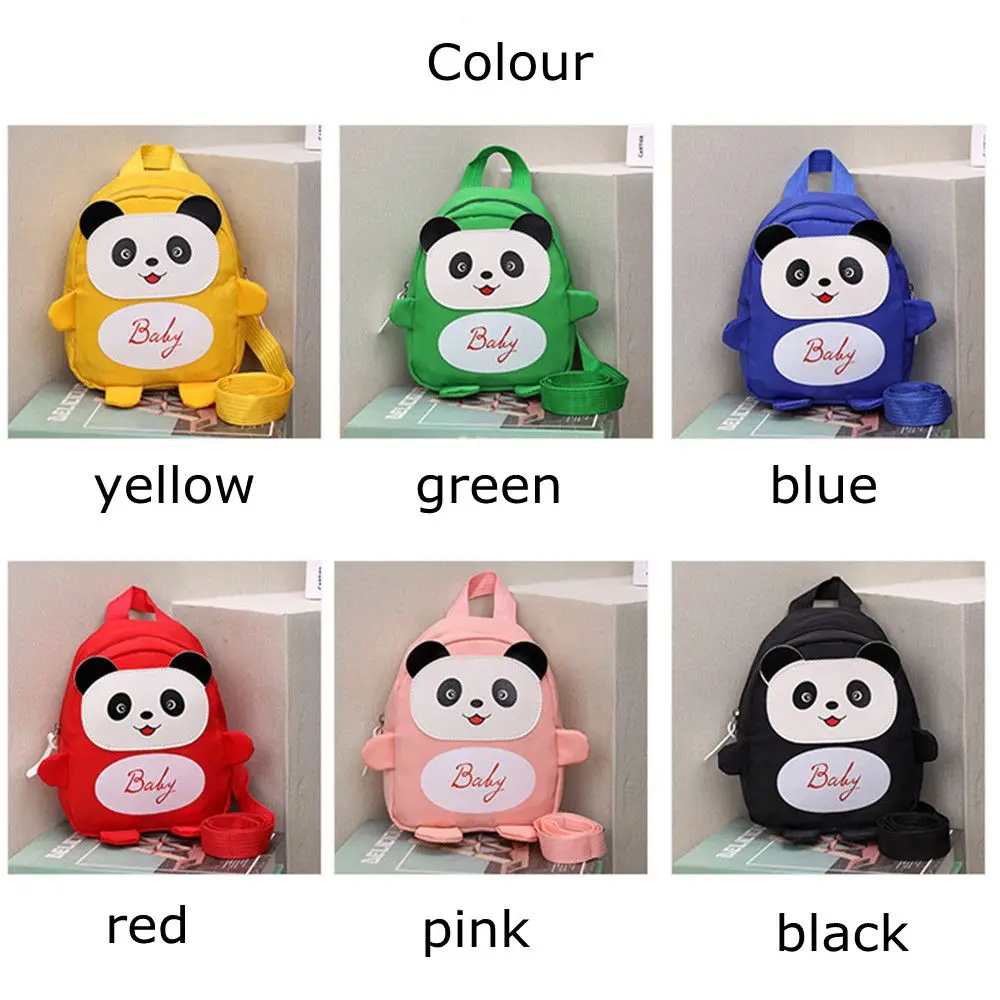 Cute Panda Cartoon Mini mochila para crianças, saco anti-perdido para criança, bolsa pré-escolar para bebês meninas e meninos