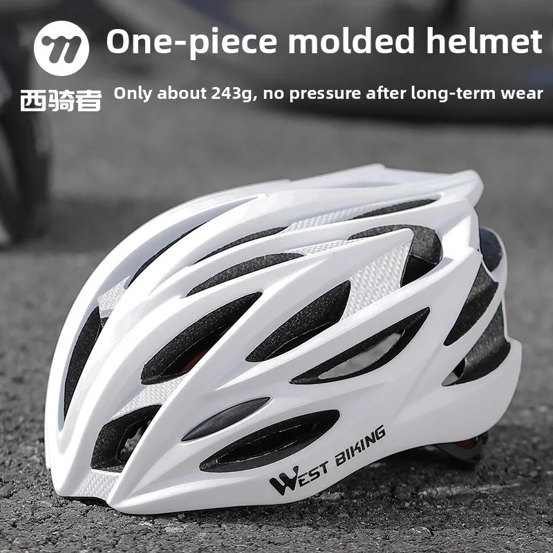 West Rider Integrated Cycling Helmet - Breathable Sports Road Bike Helmet