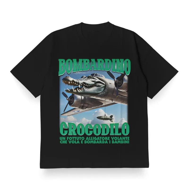 الرجال النساء القطن قصير الأكمام Y2k بلايز الصيف تي شيرت رجالي تونغ تونغ الصحور-الإيطالية Brainrot مضحك مضرب بيسبول تي شيرت