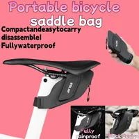 Bolsa trasera para bicicleta de carretera, bolsa para sillín, bolsa para ciclismo, bicicleta de montaña, portátil, impermeable, bolsa de almacenamiento de gran capacidad, equipo de ciclismo