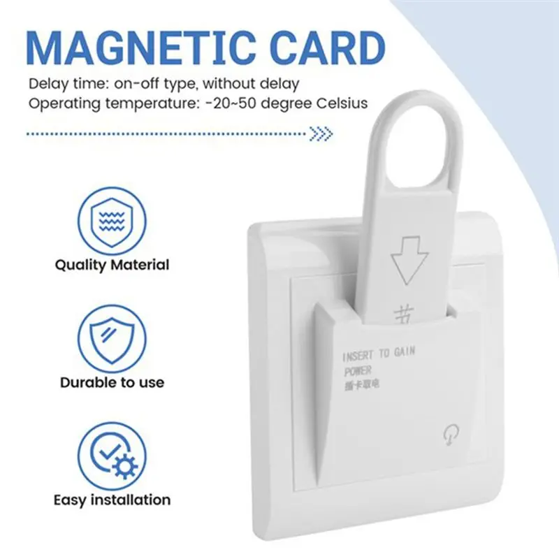 -[A51I Digital]10Set Premium Hotel Room Power Saving Magnetic Card Switch, Key Insert For Power