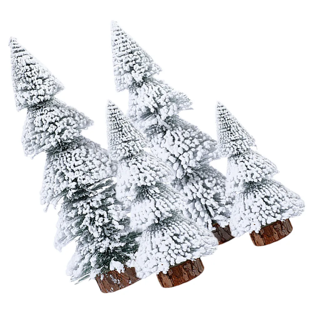 

4Pcs Christmas Tree Desktop Artificial Miniature Xmas Trees Pine Tree Tabletop Holiday Party Home Decor Decorations
