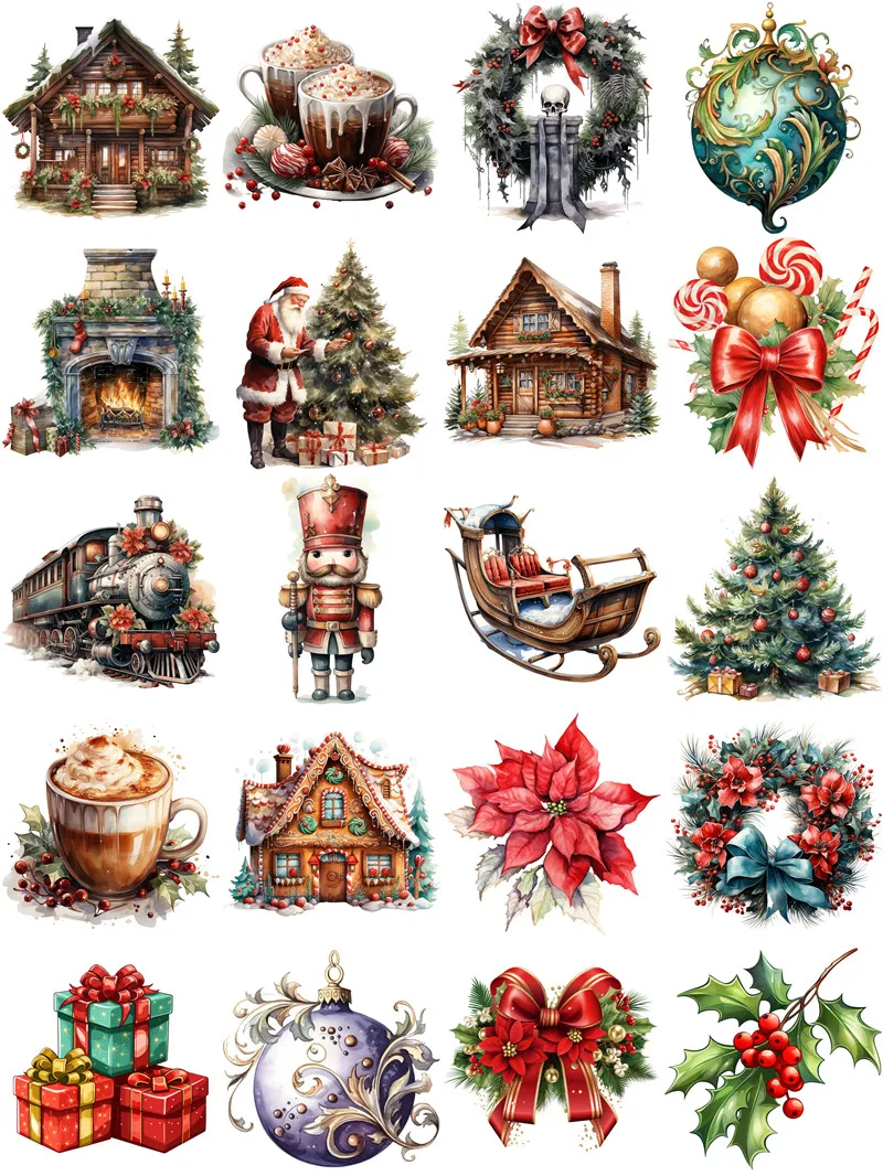 Christmas Stickers Crafts And Scrapbooking stickers kids toys book Decorative sticker DIY Stationery