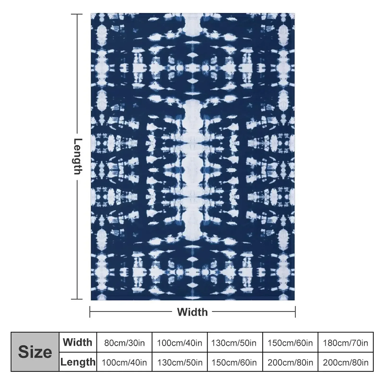 Kumo Indigo Shibori Throw Blanket Blankets For Baby Shaggy For Decorative Sofa Blankets