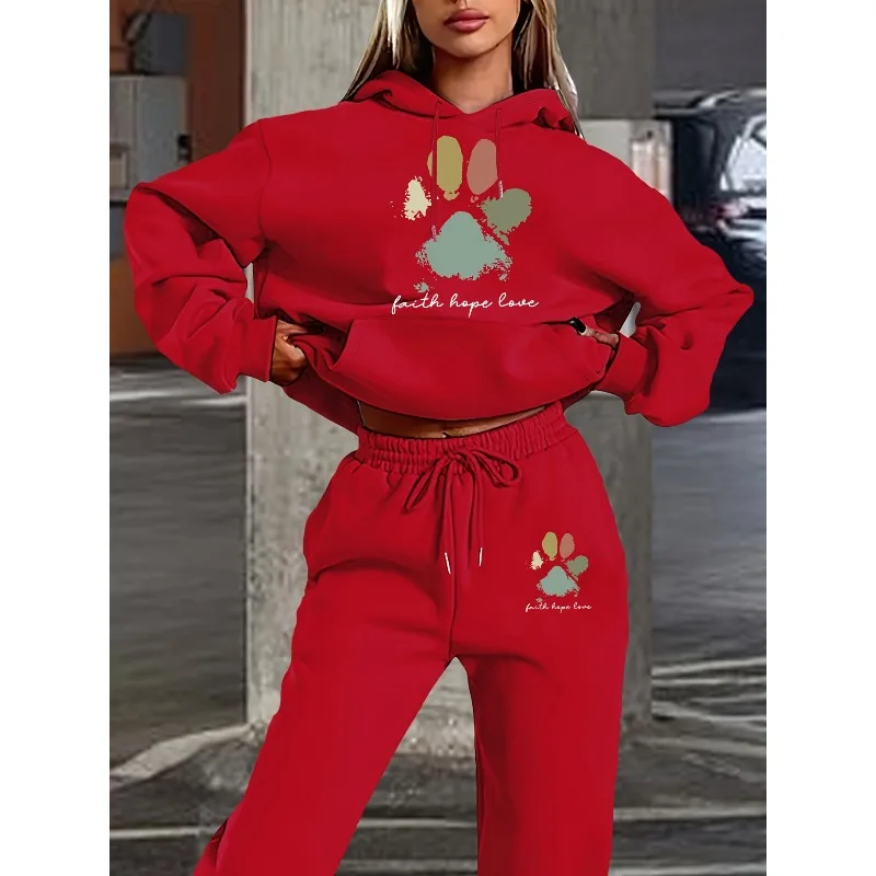 

2025 Men's and Women's Casual Hoodie and Sweatpants Set with 3D Letter Printed Long Sleeves and Pockets