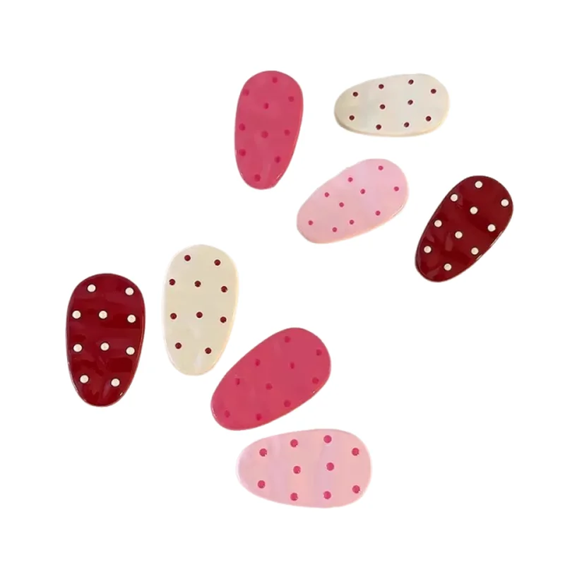 

of polka dot bow hair clip, female side clip, duckbill clip hair accessory, versatile and hair friendly, children's headwear