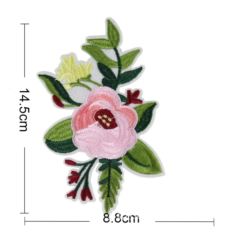 Fine Flowers Embroidered Patches for Clothing Sew on Sew Applique Patch Jeans Clothes Sticker Iron on Floral Badges