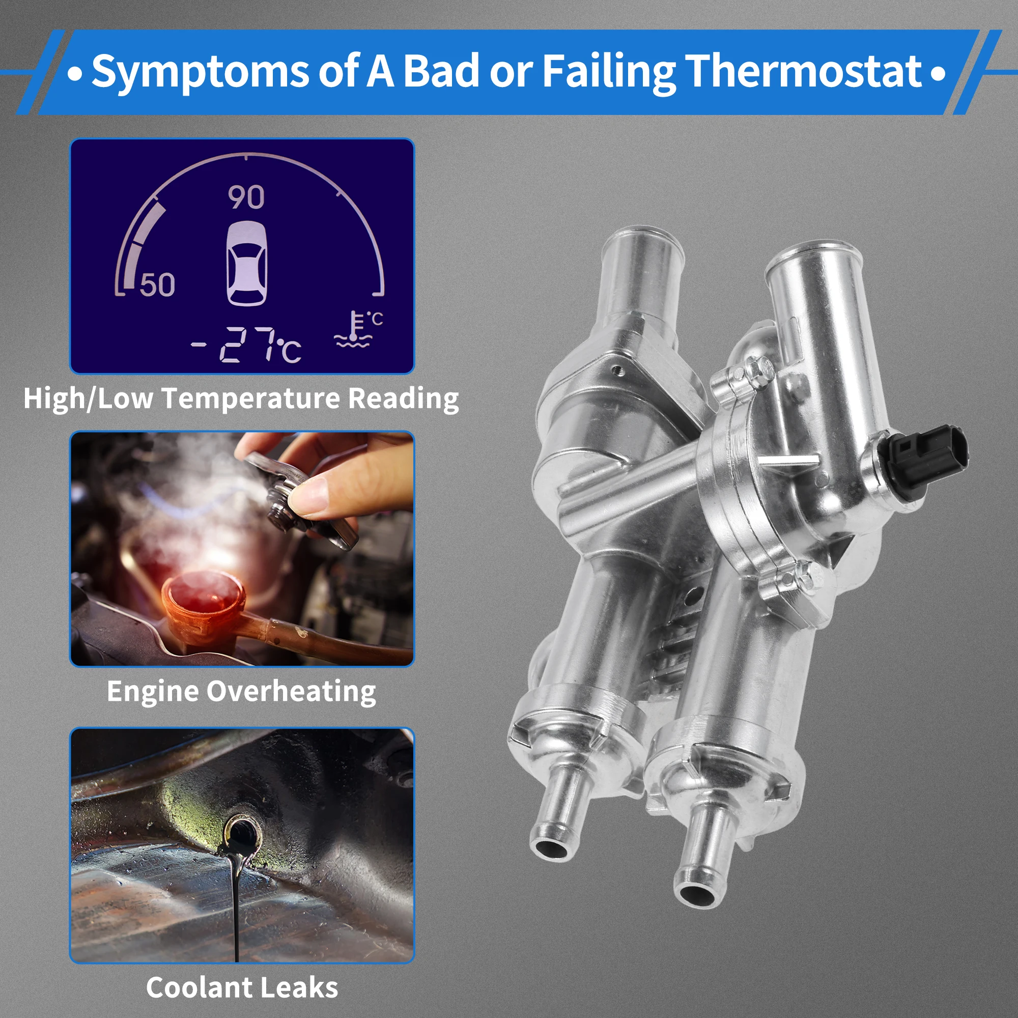 X Autohaux ترقية الألومنيوم ترموستات الإسكان ل دودج رحلة 2009-2020 68003582AB