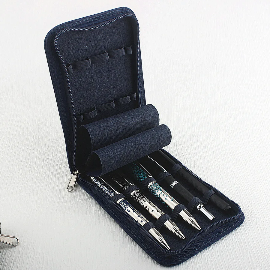 48 /24/10 Slots Fountain Pen Case, Canvas Pen Holder Display Pouch Bag Storage Large Capacity Waterproof