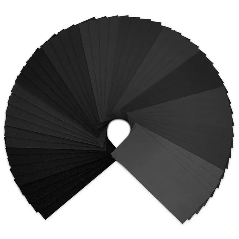 52 Piece Sandpaper Set 120-2000 Grit Sanding Paper As Shown Silicon Carbide For Wood Metal Polishing Automotive