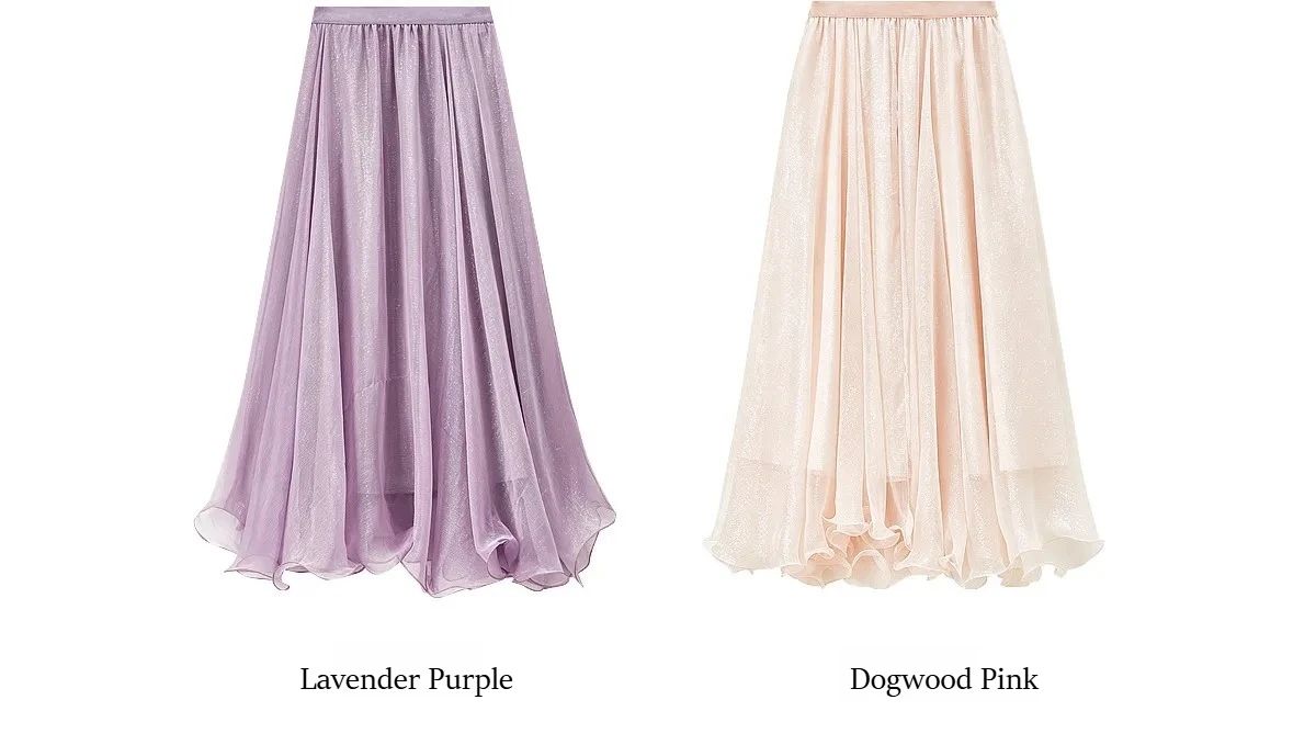 SENTUBILA Eleganter Hochgeschnittener Schimmernder Chiffon A-Linien-Rock 2026 Sommer Weißer Netzrock mit Elastischem Bund Damen-Unterteil W62QG7415 – Detail 32
