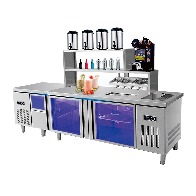 

Commercial Milk Tea Bar Counter All Set Milk Tea Shop Bubble Tea Equipment Water Bar