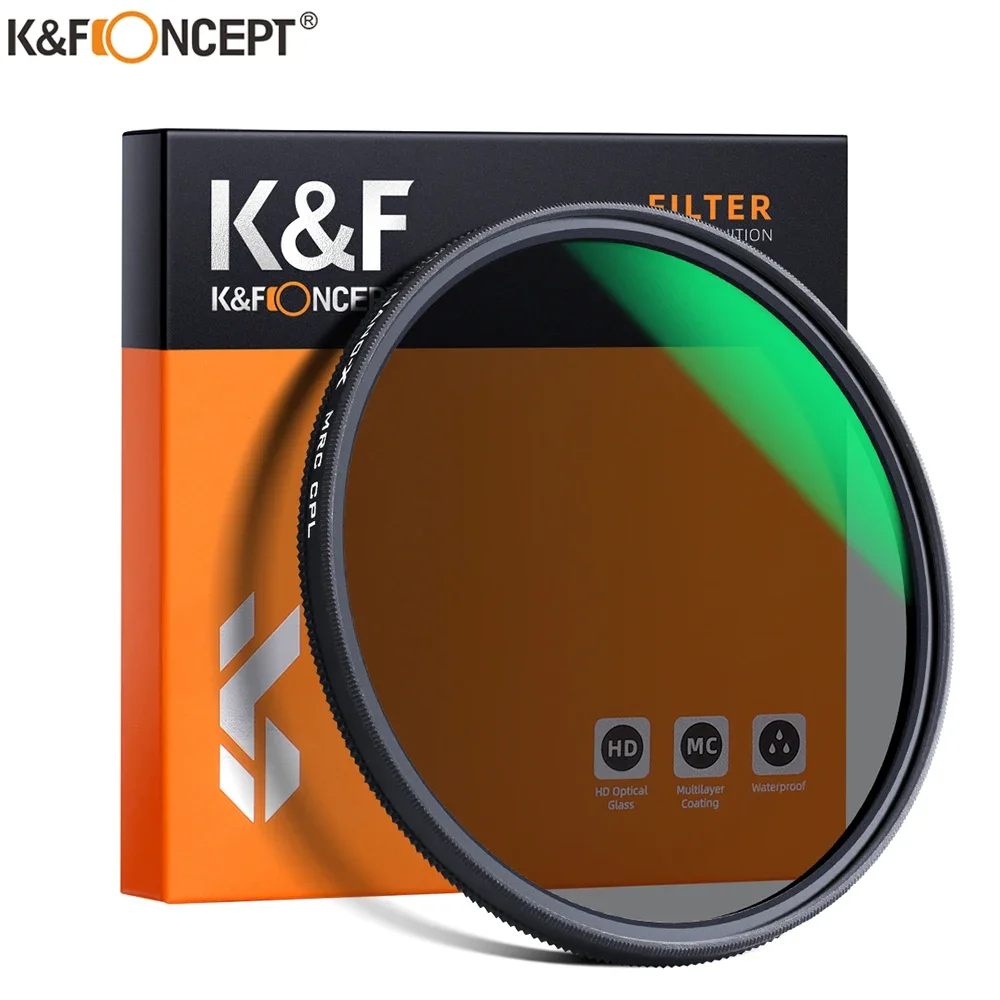 K&F CONCEPT CPL Zirkularpolarisator-Objektivfilter Nano X HD Super Slim Multi Coated 49 mm 52 mm 58 mm 62 mm 67 mm 77 mm