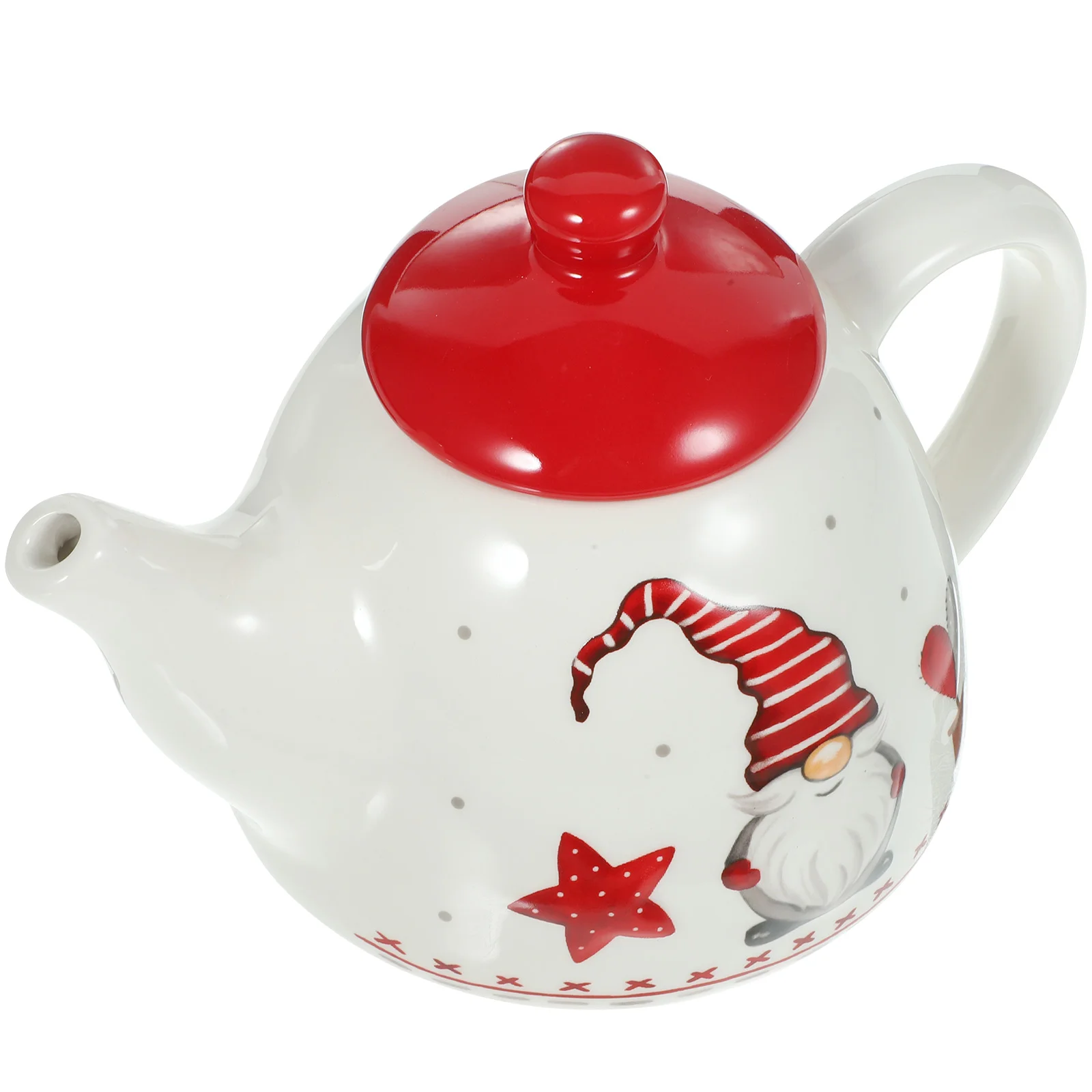 

Santa Cutlery Nordic Style Tea Kettle Christmas Teakettle Decorate Outdoor Set Pot Portable Teapot Porcelain Home Ceramic Xmas