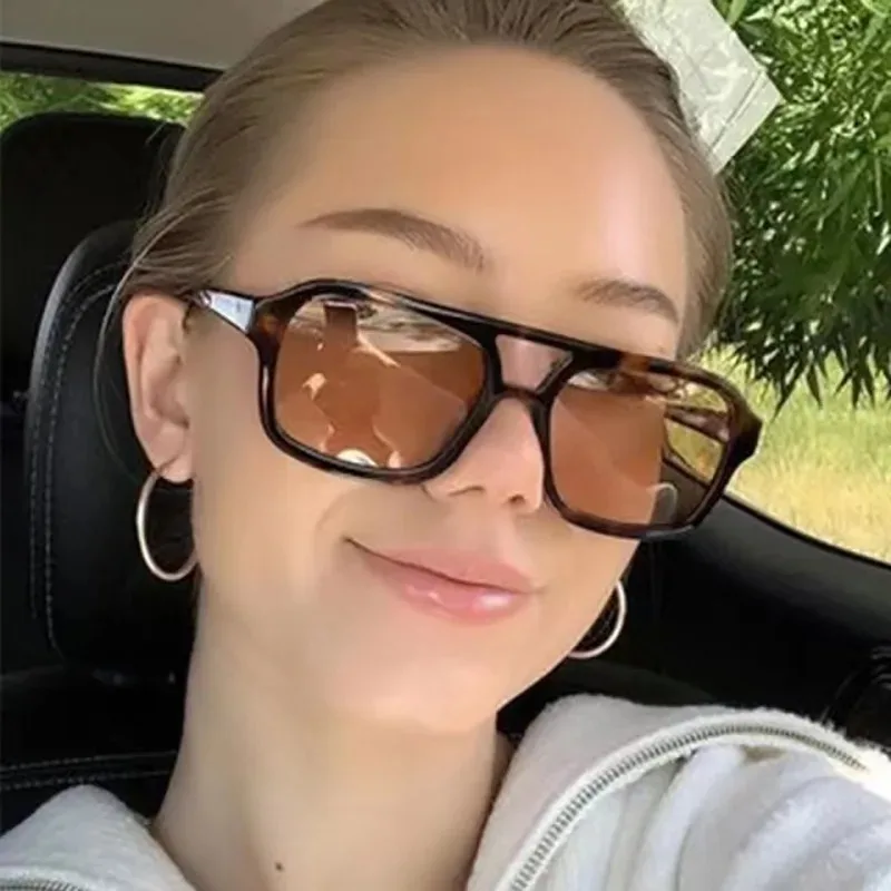 

2026 Brand New Large-Frame PC Sunglasses for Women and Men, Vintage Luxury Brand Classic Square Sunglasses Sunglasses Women