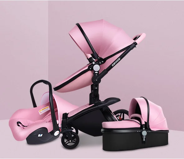 ready to ship Baby Stroller 360 Degree free Rotation 3 in 1 And Car Seat