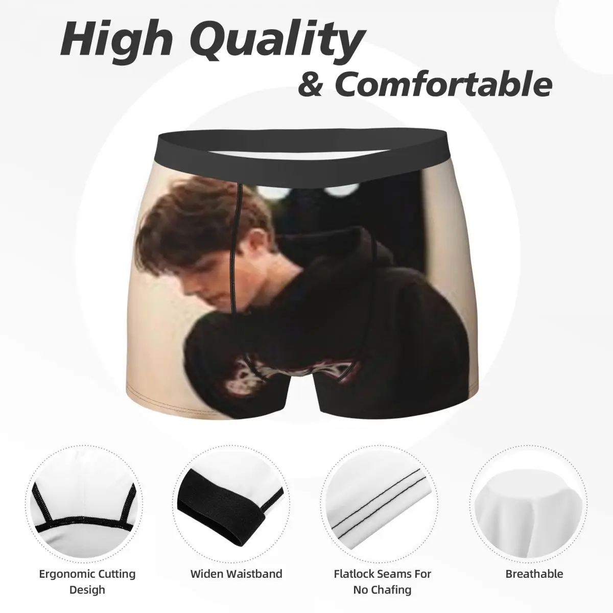 Boxer Underpants Shorts Sturniolo Triplets Tick Tock Cool 3 Panties Men Ventilate Underwear for Homme Man Boyfriend Gifts