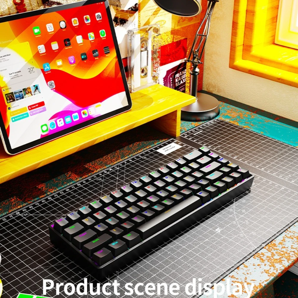 Bluetooth Wireless 68 Keys Mechanical Keyboard RGB Gaming Keypad PBT Keycaps teclado mecânico pc accessories ipad for tablet