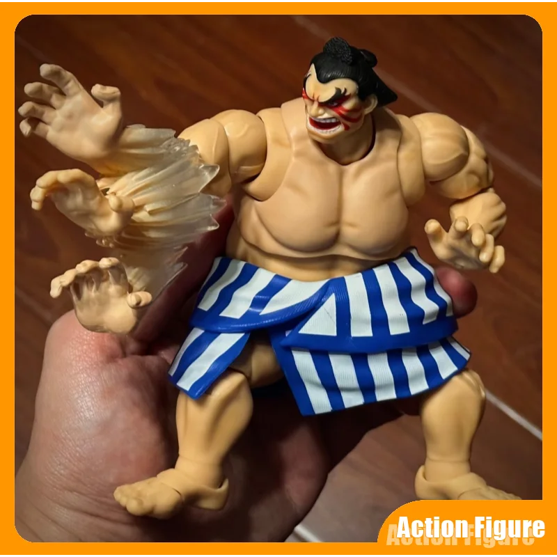 

In Stock Action Figure Toy 1/12 Scale 6inch Articulated Edmond Honda Male Warrior Classic Arcade Game Character Desktop Ornament