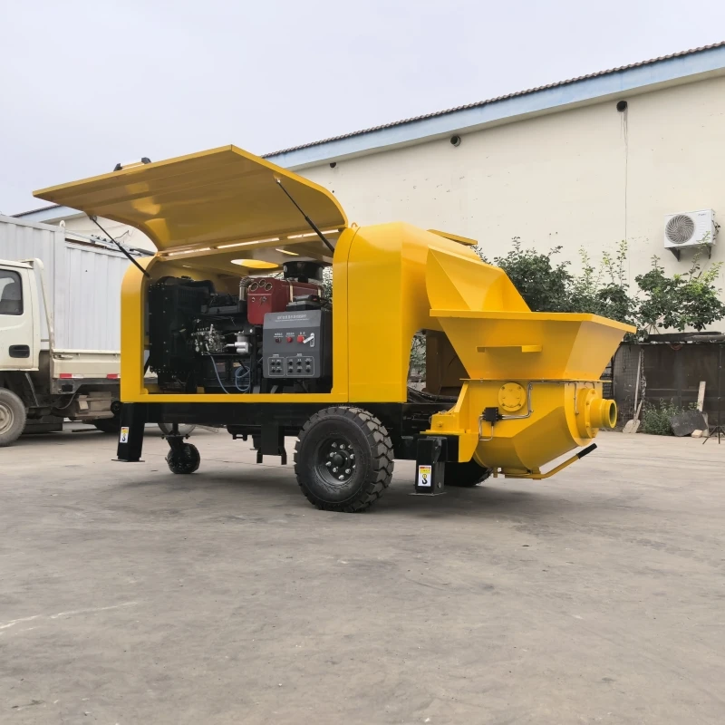 Universal Diesel Concrete Pump Multi-Use Pump For Cement And Concrete Construction Jobs and Cross-Site Construction