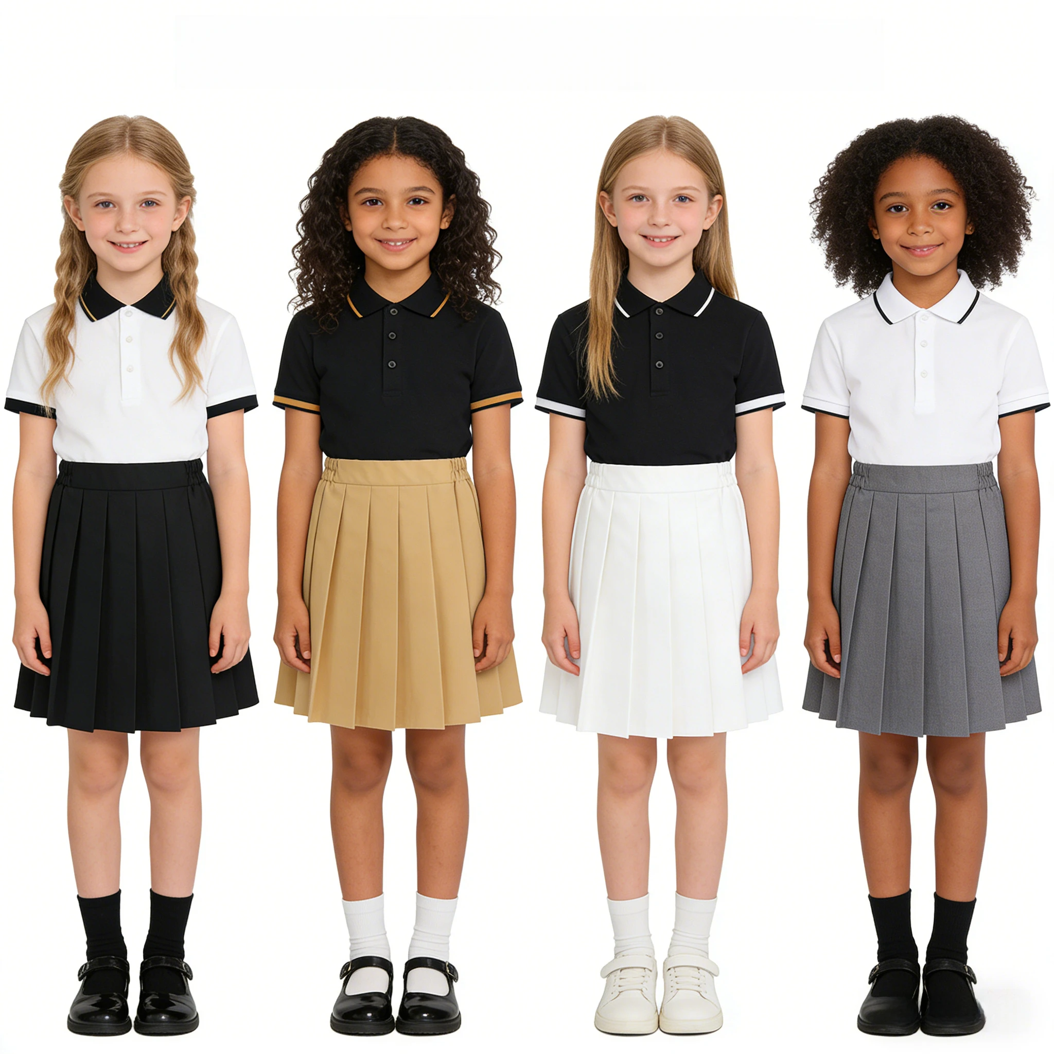 

Детская плиссированная юбка с высокой талией, А-силуэт, школьная форма, немнущаяся, миди, для девочек, универсальная, повседневная, для подростков