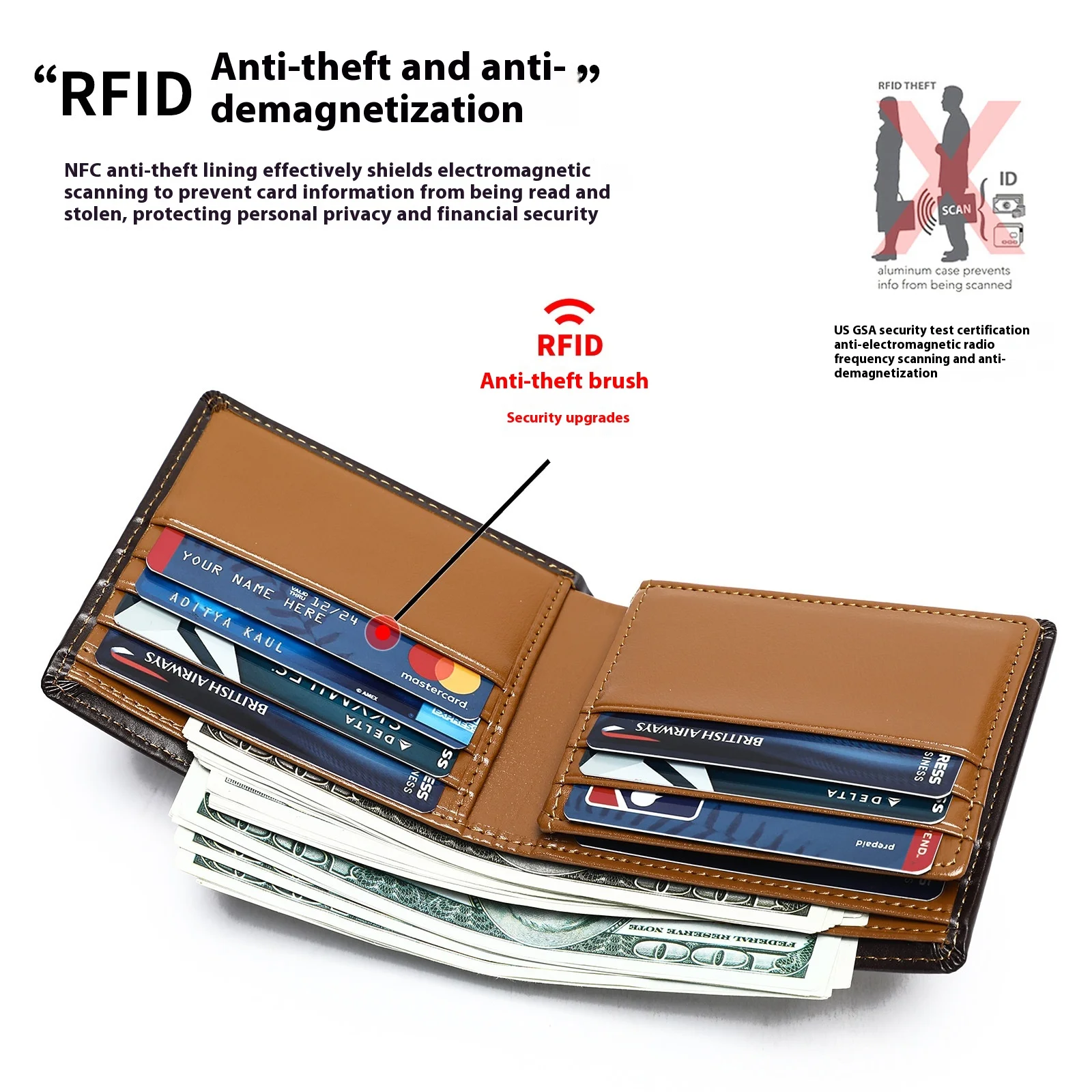 Genuine Leather Wallet for Men with Multiple Card Slots and Large Capacity Short Style