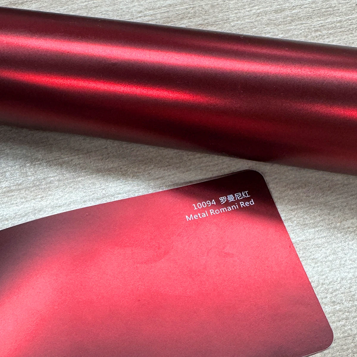 Metal Electroplated Roman Red Car Packaging Film Vinyl Roll Car Body Paint Color Changing PET Sticker Door/Cover/Rearview Mirror