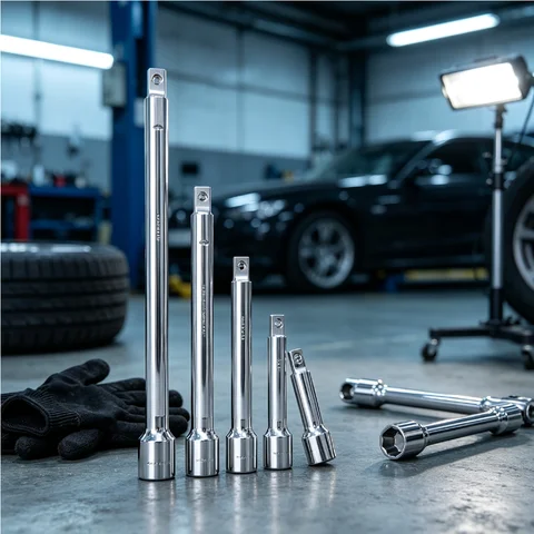1/4" 3/8"  Drive Socket Extension Bar Set 50/100/150/250mm Ratchet Wrench Extender Chrome Vanadium Steel Hand Repair Tool